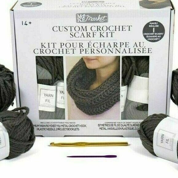 Crochet Kit Custom Scarf Kit By Make Market Sealed Everything You Need To Make - Picture 3 of 4
